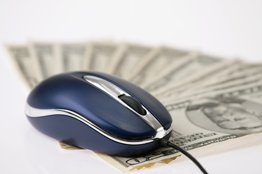 computer mouse and money
